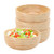 MegaChef 4 Piece 7 Inch Light Acacia Wood Serving Bowl D970-MC-B120