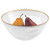 10" White and Gold Alabaster Glass Round Serving Bowl N270-375867