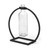 Modern Industrial Black Rectangle Metal and Glass Vase N270-397541