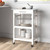 White Stainless Steel Top Kitchen Cart with Drawer and Storage Shelves Q280-HCYEOW16958714