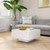 Coffee Table White 23.6"x23.6"x12.4" Engineered Wood A949-806885