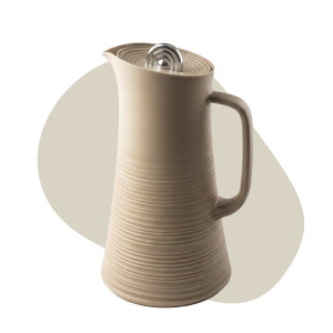 Ribbed Insulated Thermos (Light Brown)– Modern Elegance for Everyday Dhiyafa