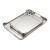 Rectangular Silver Tray Set – 2‑Piece Modern Textured Stainless‑Steel Trays with Cut‑Out Handles