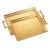 2‑Piece Luxury Serving Tray Set – Ornate Gold Rectangular Trays with Decorative Handles