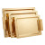 Rectangular Luxury Tray Set – 3‑Piece Full Gold Serving Trays with Ornate Handles