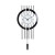 Modern Wall Clock with Decorative Metal Design & Pendulum – Black & White Contemporary Style