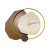 Modern Abstract Wall Clock – Gold Accents with Brown Geometric Backplate