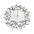 Modern Geometric Wall Clock – White Round Face with Black Metal Art Frame