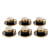 Set of 6 Black Porcelain Teacups with Matching Saucers – Gold‑Rimmed & Gold Handle Design