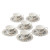 12‑Piece Black Floral Porcelain Cup & Scalloped Saucer Set – Gold Trim Classic Elegance