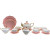 22‑Piece Pink & Gold Luxury Porcelain Tea Set – Full Service Collection