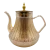 Elegant Ribbed Glass Teapot with Gold Lid – Premium Serveware for Tea & Hosting