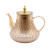 Elegant Ribbed Glass Teapot with Gold Lid – Premium Serveware for Tea & Hosting