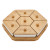 Premium Hexagonal Bamboo and White Ceramic 7-Compartment Sectional Serving Set with Lids