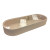 Beige Oval Snack & Nut Serving Box with Clear Lid & Gold Crystal Handle