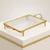 The Royal Fluted Glass & Gold Footed Serving Tray