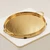 The Sovereign Oval All-Gold Textured Serving Tray