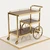 The Sovereign Gold & Walnut 3-Tier Hospitality Cart