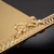 The Royal Gold Filigree 4-Piece Folding Tray Table Set with Rolling Stand