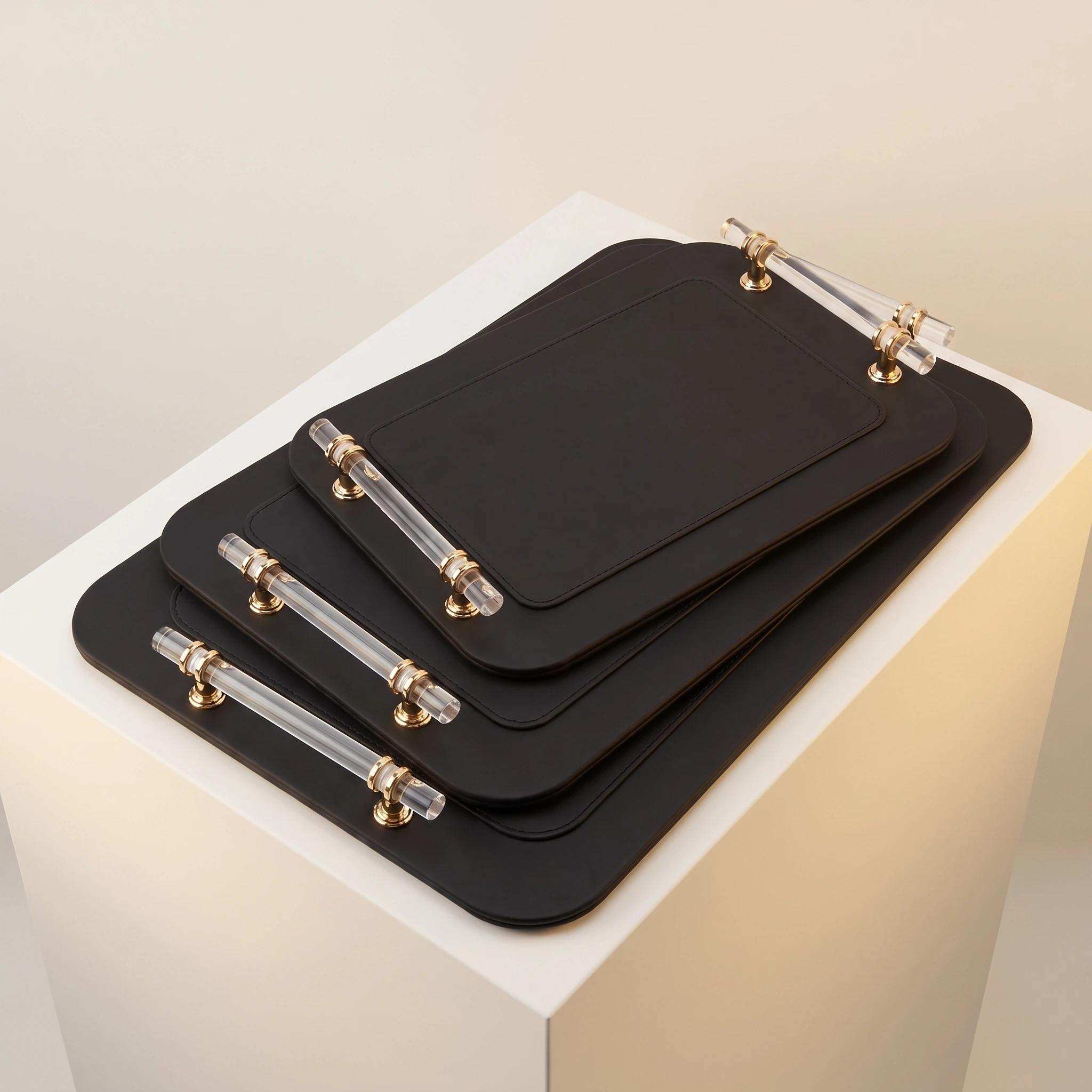 Black Luxury Tray Set
