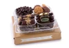Acrylic Relish Dish And Spoons With Chocolate And Honey