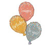 Helium Triple Birthday Balloon Extra Large- 40"