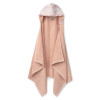 Extra Large Plush Towel With Mink Hood- Mauve/Pink