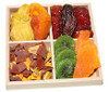 4 Section Wooden Tray With Dried Fruit