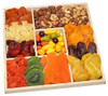 5 Section Wooden Square Tray With Dried Fruit, Candy & Nuts