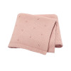Cotton Knit Baby Blanket- Pink