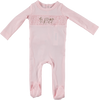 Bonjoy Footie Embroidered - Pink