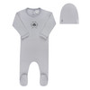 Ely's & Co. Garden Floral Center Footie Set- Blue