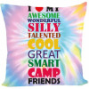 I Love My Awesome Camp Friends Autograph Pillow