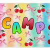 Mat For Camp - Bows And Cherries