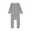 Lil Legs Spotted Print Footie- Pale Blue