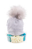 Pom Pom Hat-Grey Cotton- with Candy Platter