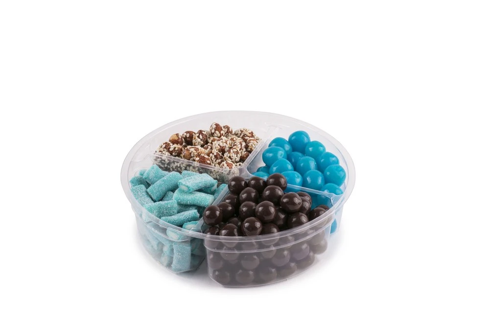 Candy Platter 4 Section -Blue - Confection Collection