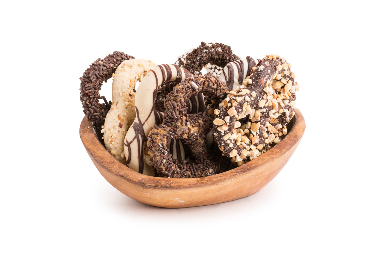 Chocolate Pretzels With Toppings