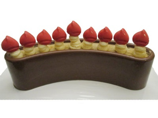 Chocolate Chanukah Menorah Log