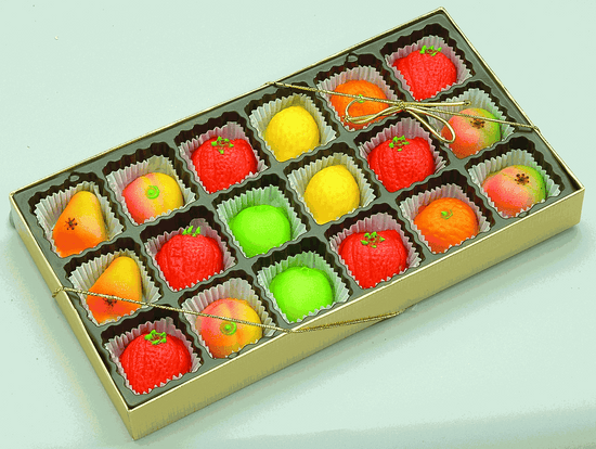Marzipan Fruit gift Box-18pc.