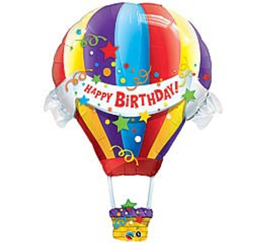 Helium Hot Air Birthday Balloon Extra Large -42"