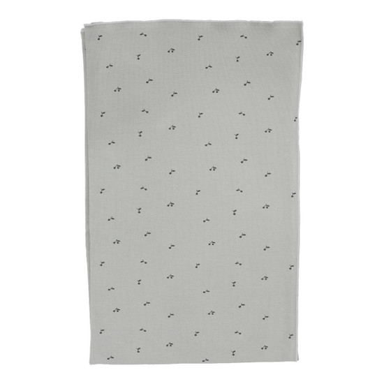 Lil Legs Scattered Cherry Cotton Blanket- Light Blue