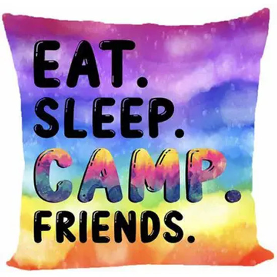 Eat Sleep Camp Autograph Pillow