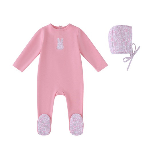 Minilabel Liberty Bunny Footie And Hat- Pink