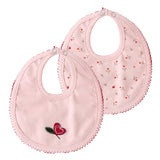 Mini Label Pink Heart Printed Kimono Bib