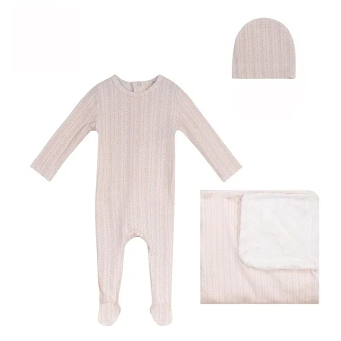 Bubani Printed Collection Cotton Layette Set- Pink