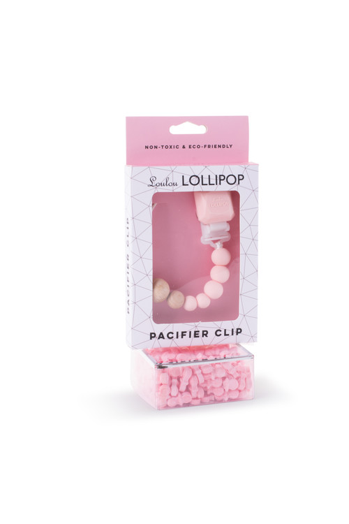 Pacifier Clip with Pink Candy Confection Collection