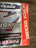 Vintage "Powered By Honda" Sticker Kits, still in original Packets