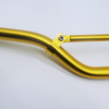 Anodised Gold Alloy Motorcycle Handlebars with brace, 22mm