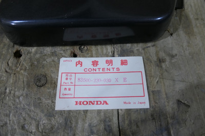 Honda CD175  Sloper Tool Box Cover, Genuine, NOS, 83500-230-030 XE, Black.